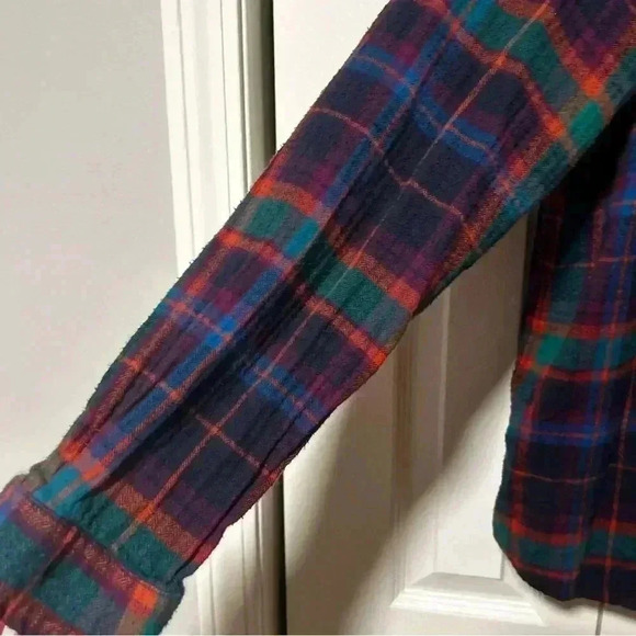 Natural Reflections Vintage Plaid Flannel | Purple, Red, Green Multi | XL - Picture 4 of 8